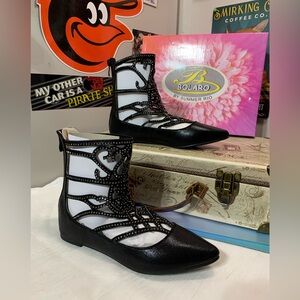 Bolaro by Summer Rio Black Studded Flats